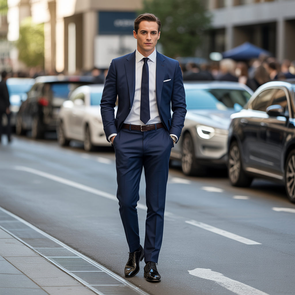 navy suit