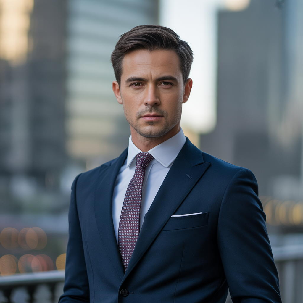 navy suit