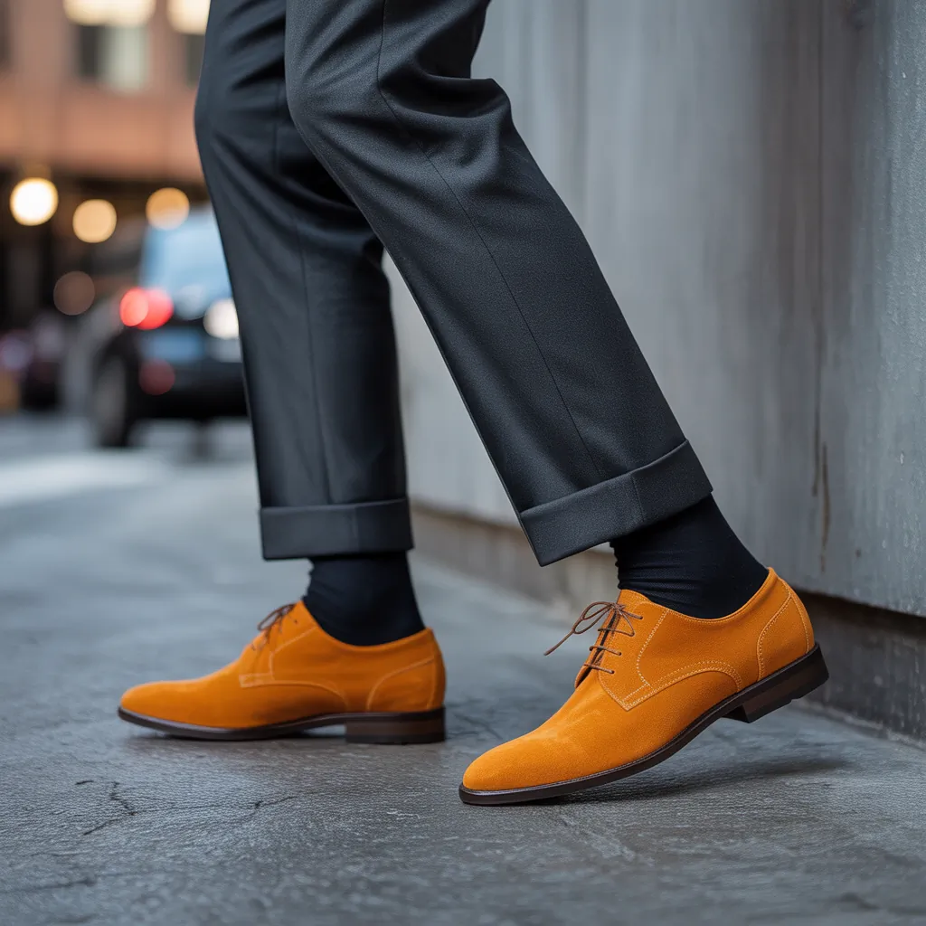 orange shoes