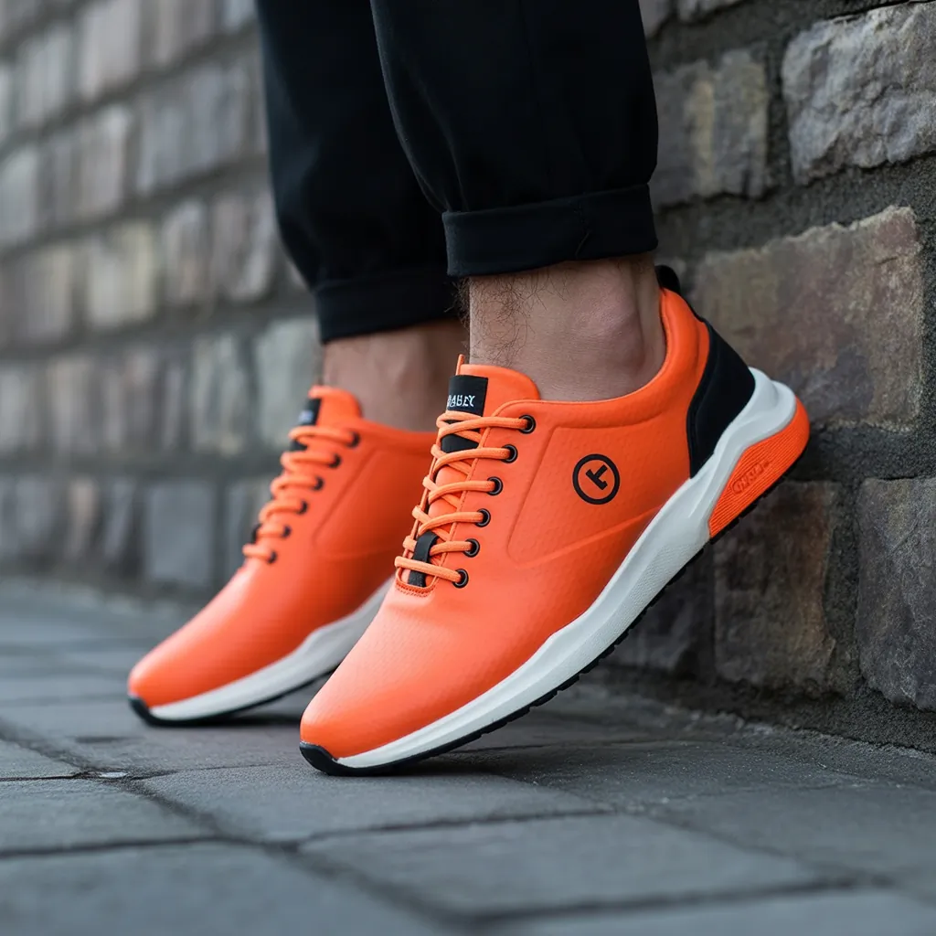 orange shoes