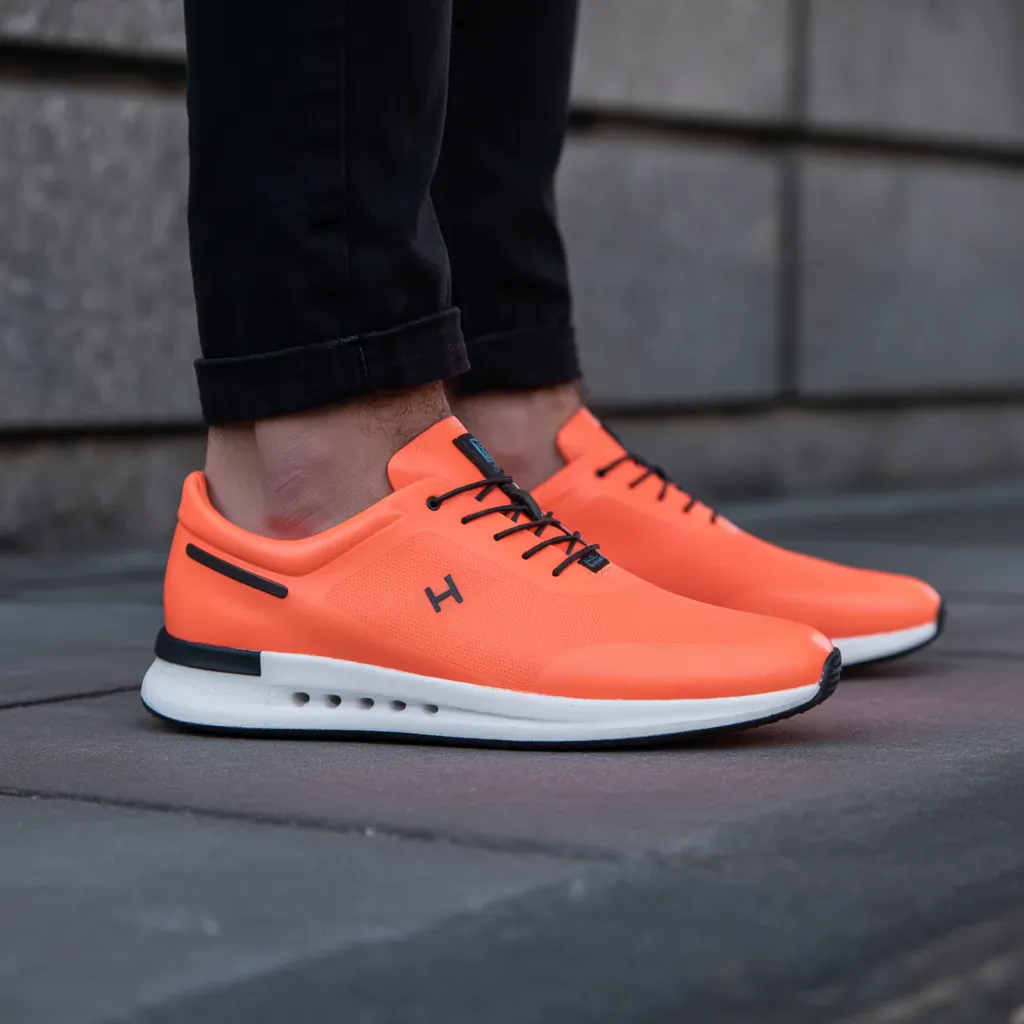 orange shoes