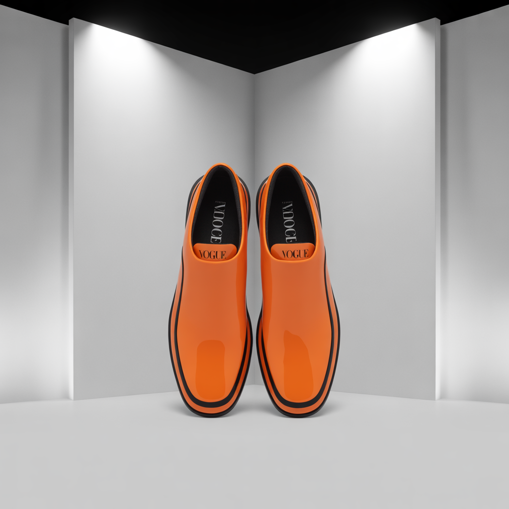orange shoes