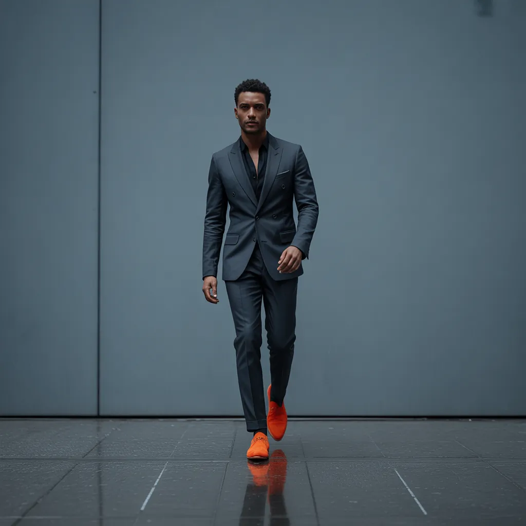 orange shoes