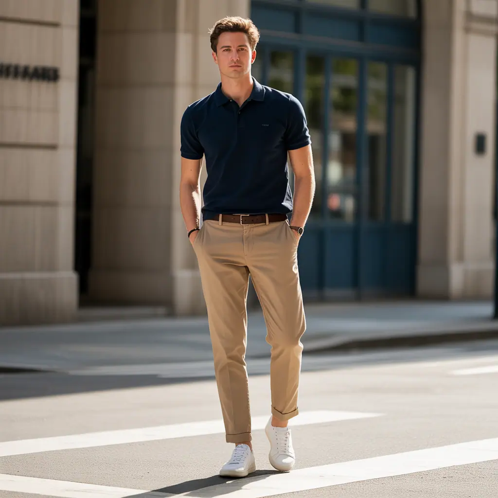 polo shirt outfit men