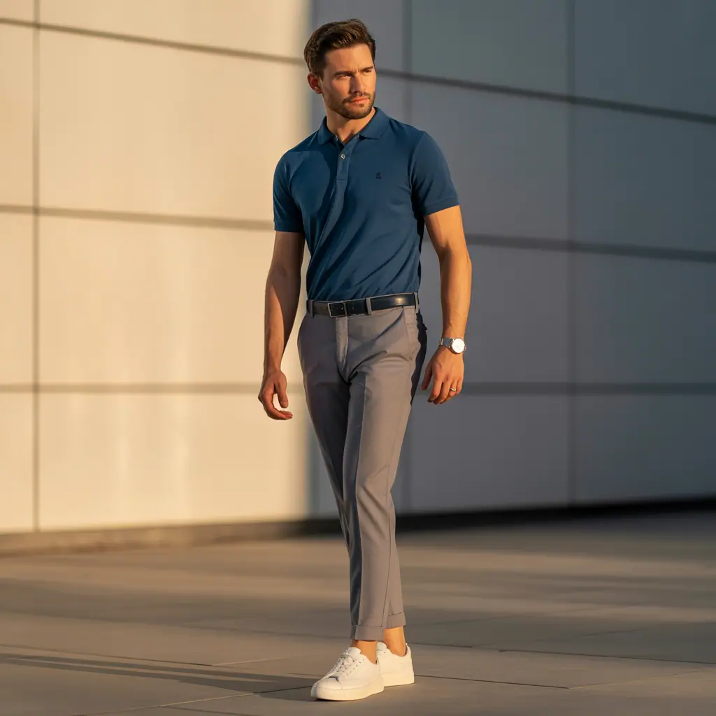 polo shirt outfit men