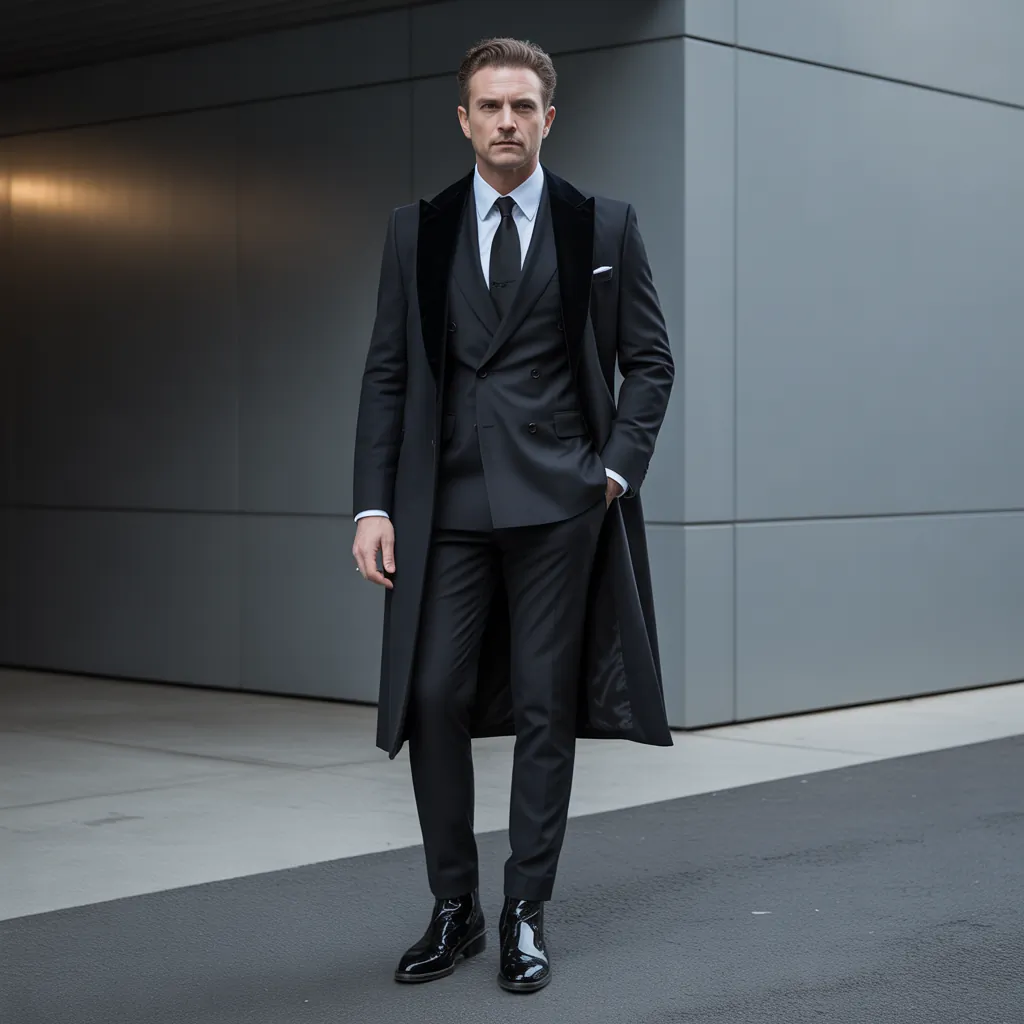 powerful black outfits men