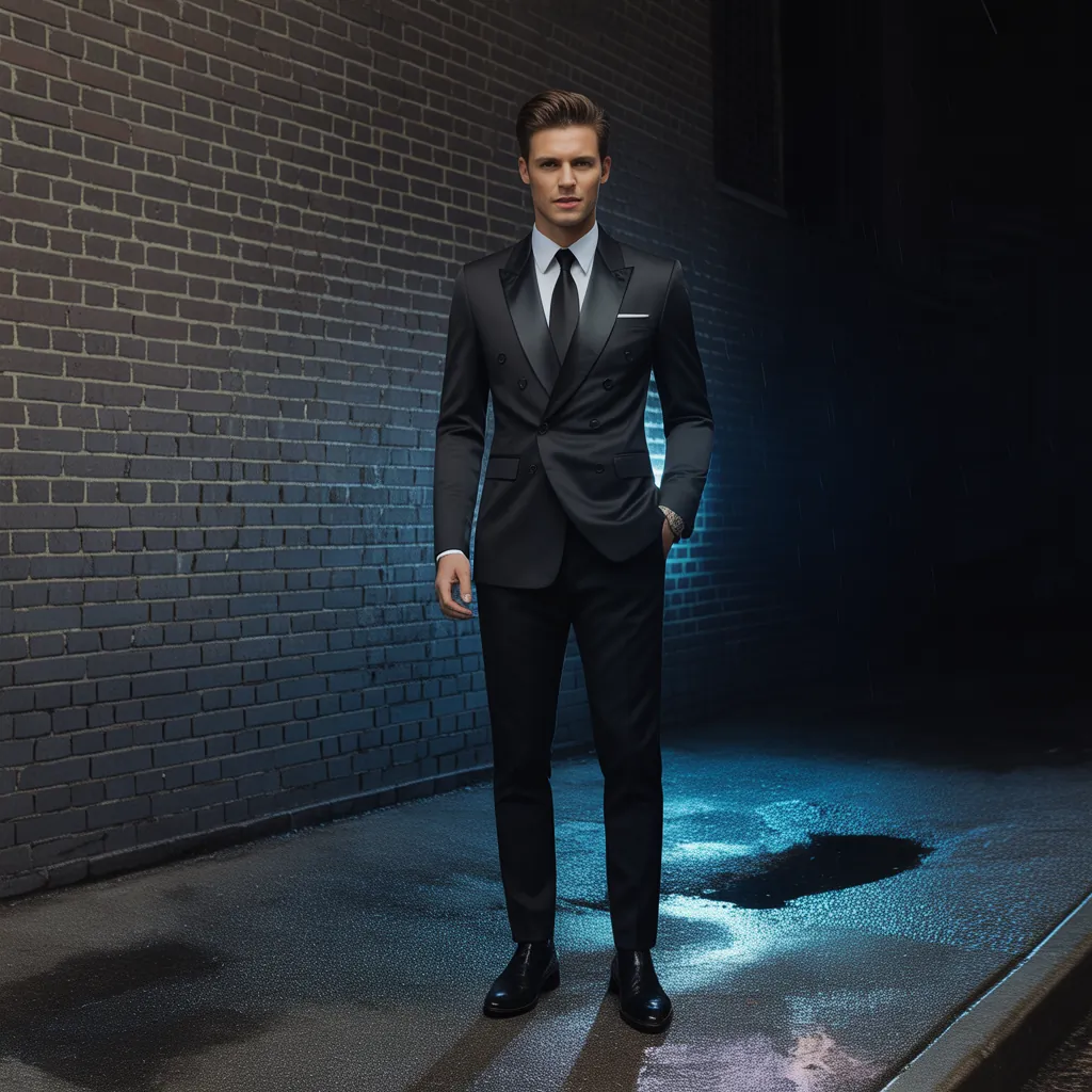 powerful black outfits men