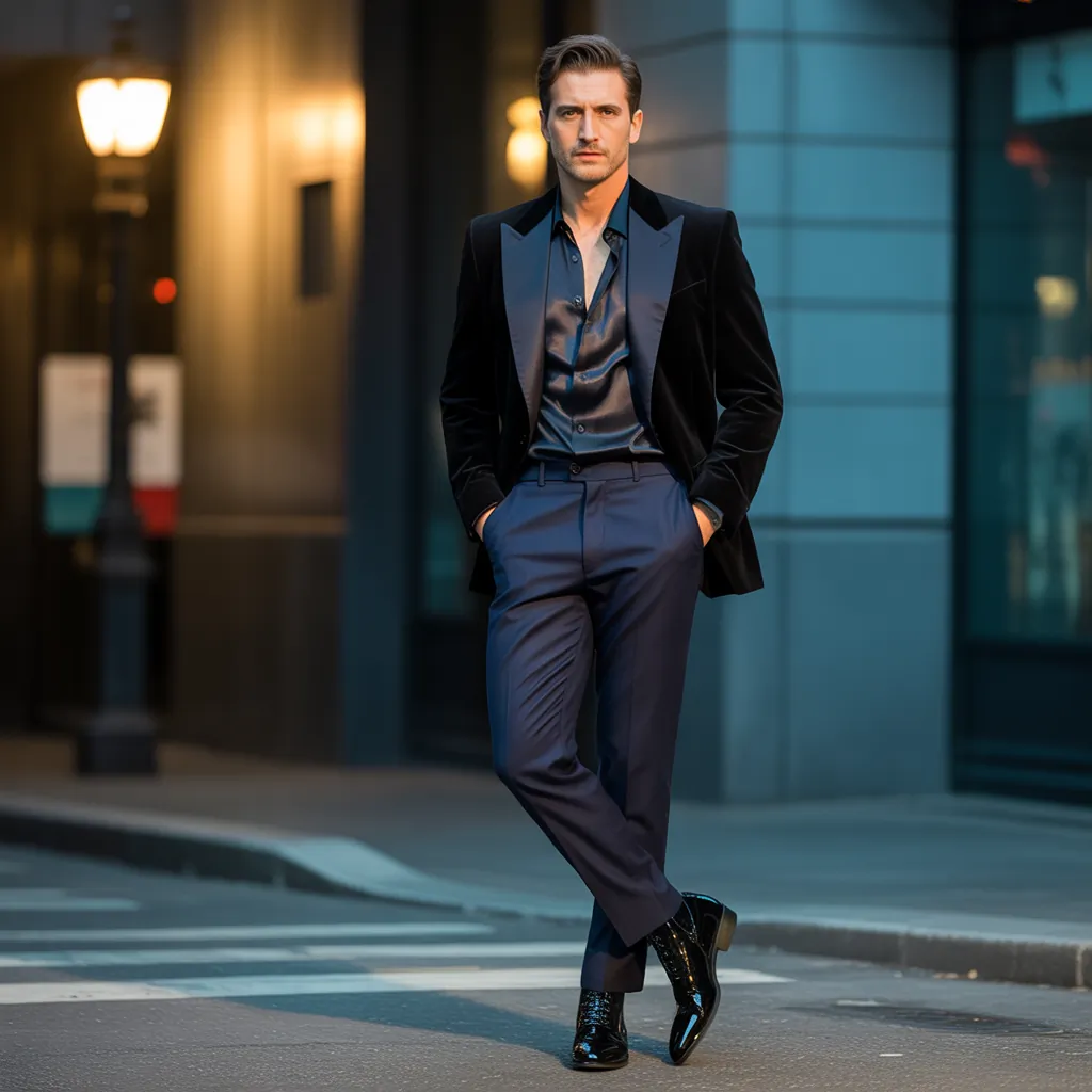 powerful black outfits men