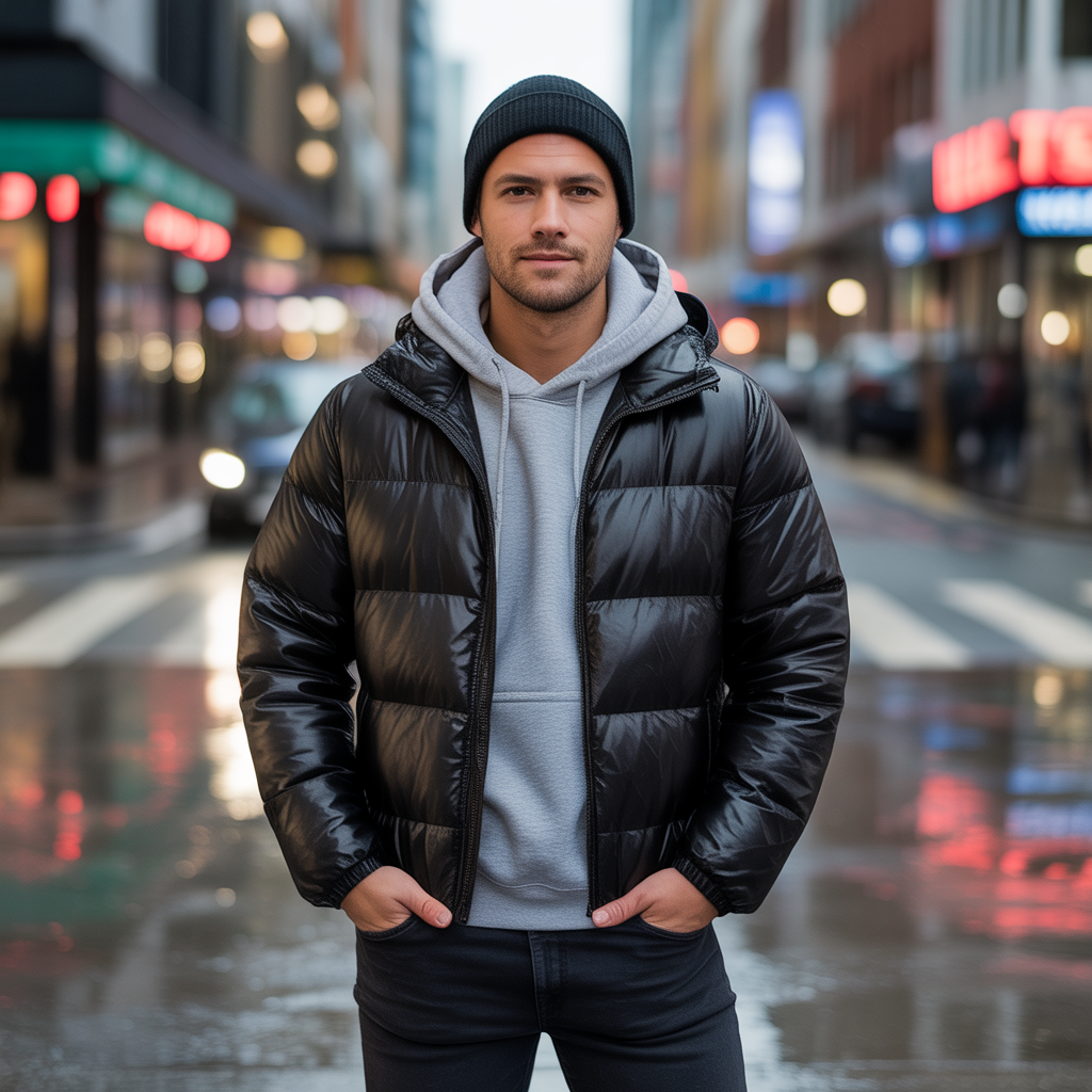 puffer jacket outfit men