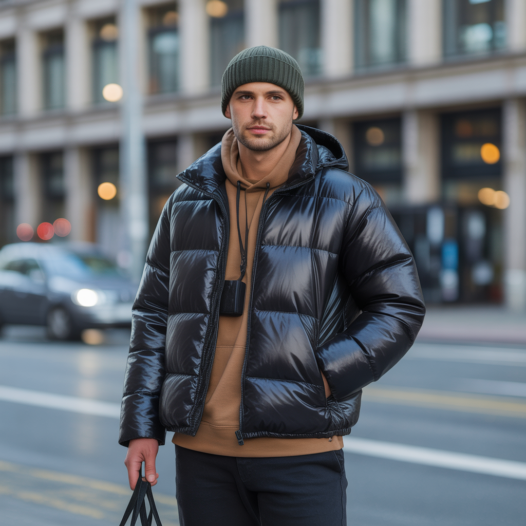 puffer jacket outfit men