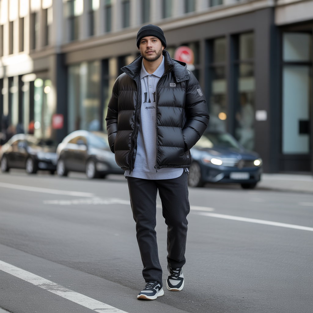 puffer jacket outfit men