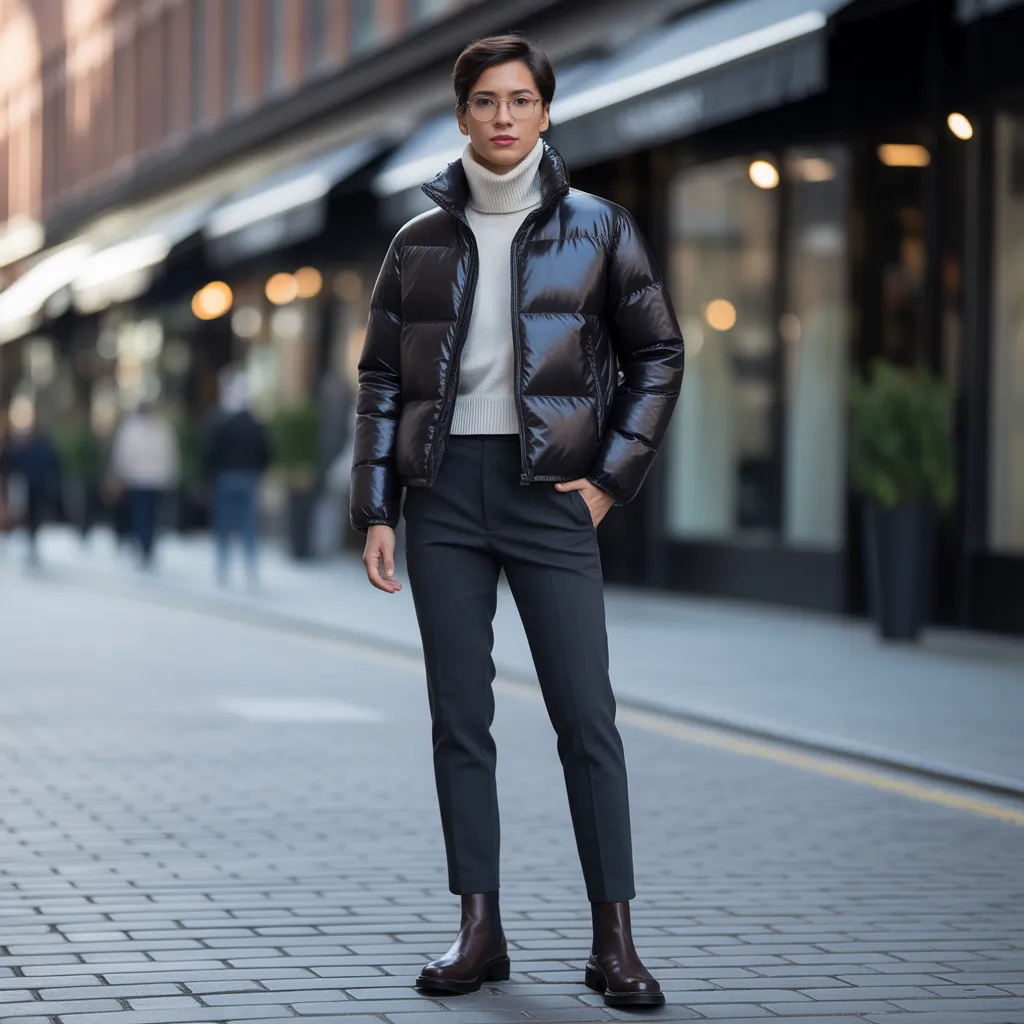 puffer jacket outfit men