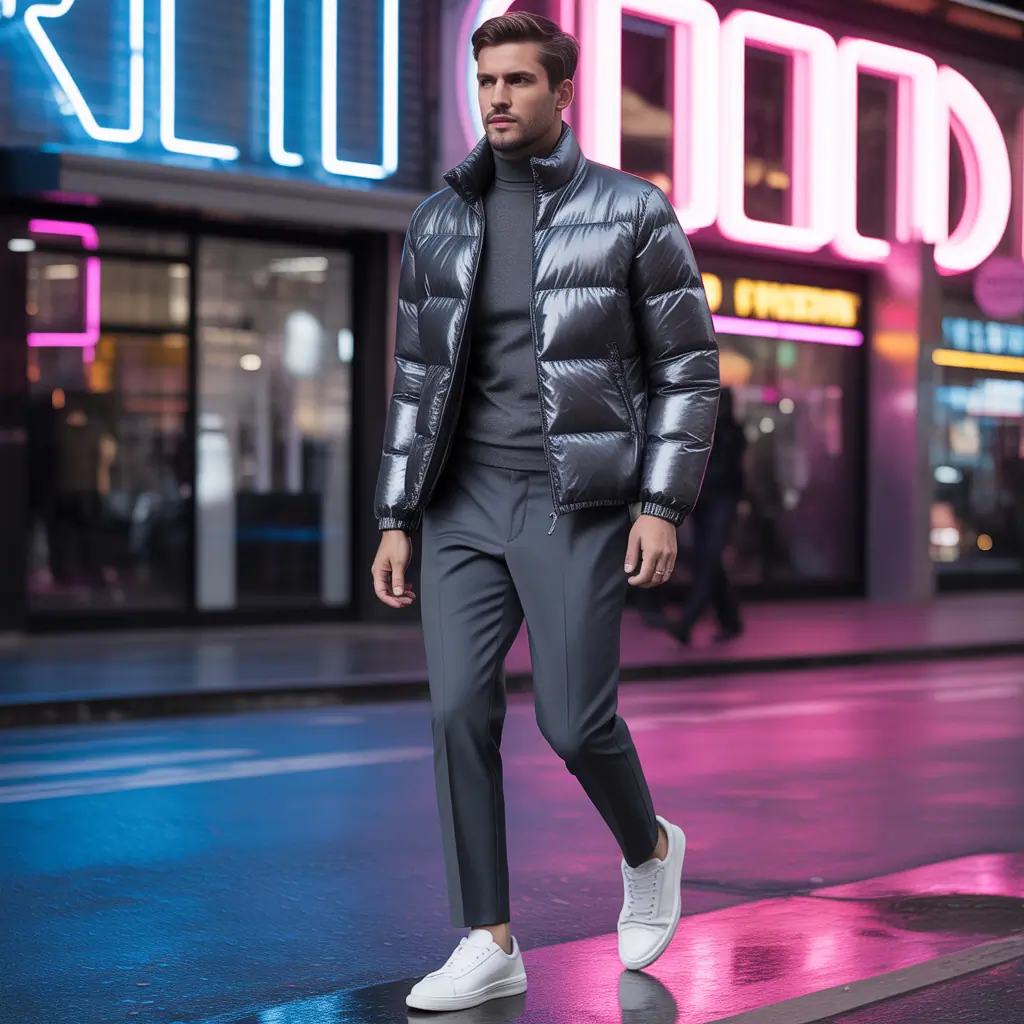 puffer jacket outfit men