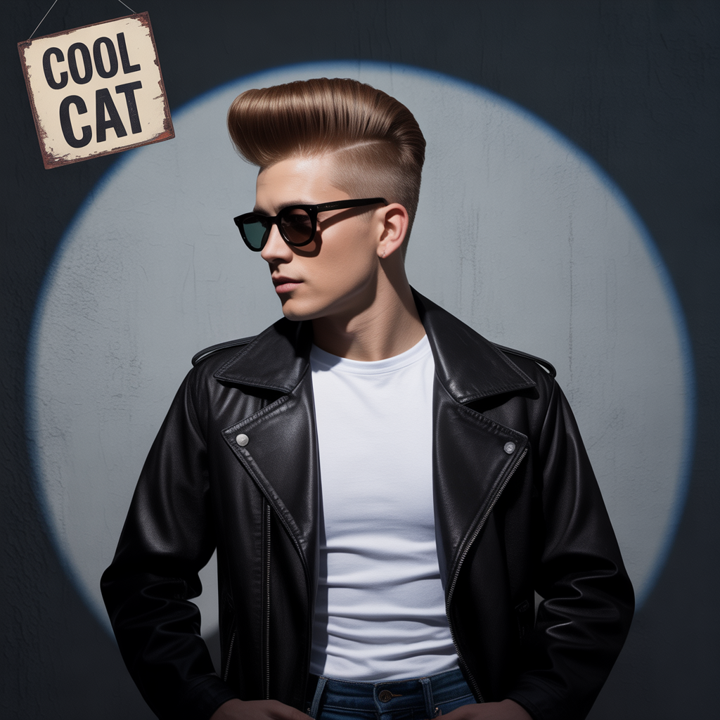 rock roll mens hair