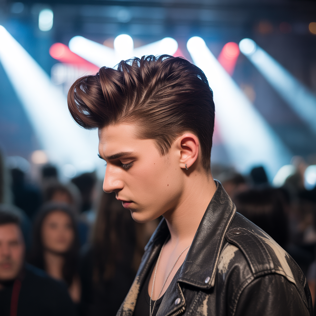 rock roll mens hair