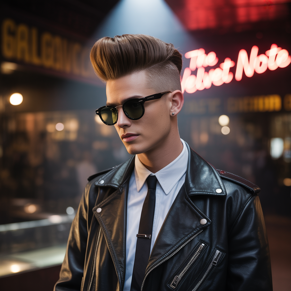 rock roll mens hair