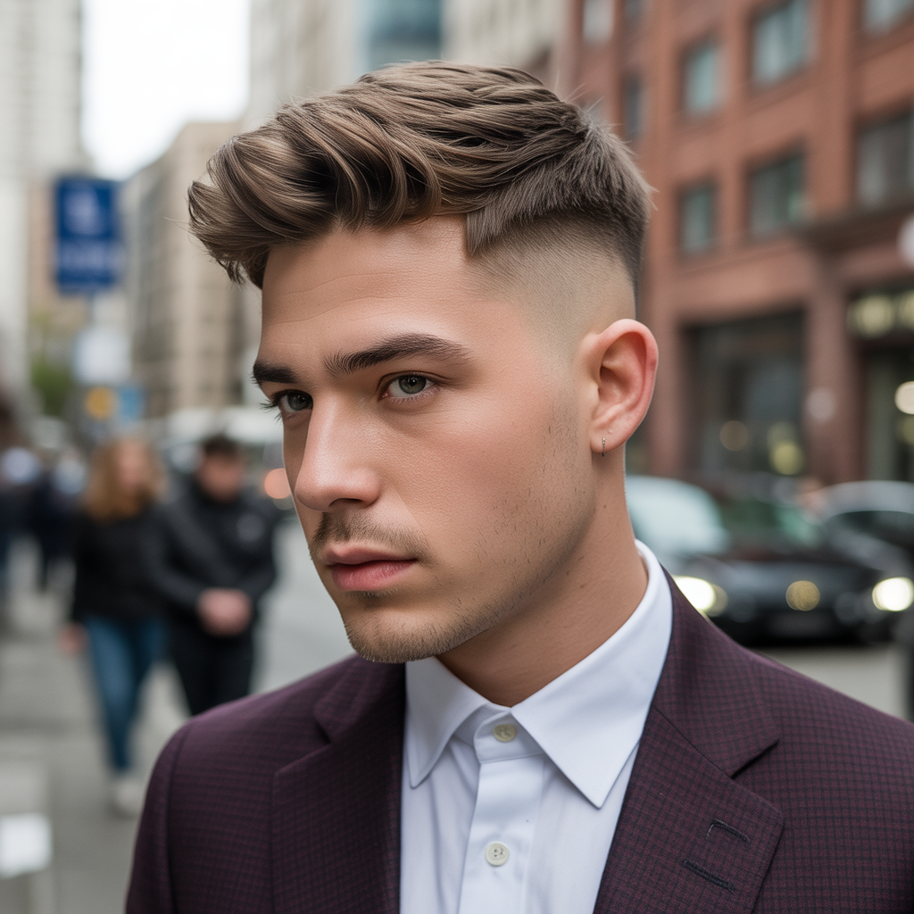 round face mens hair