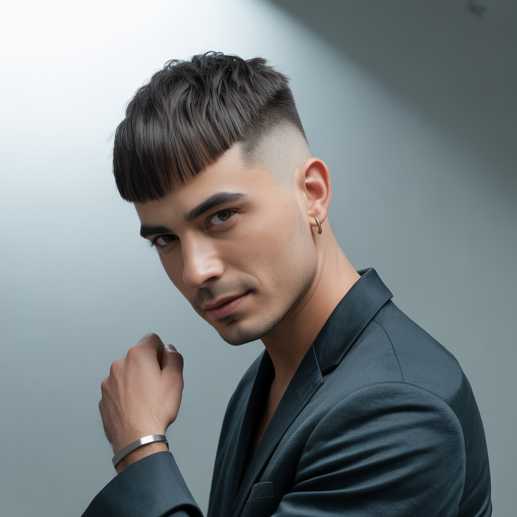 round face mens hair