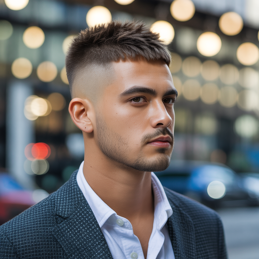 round face mens hair