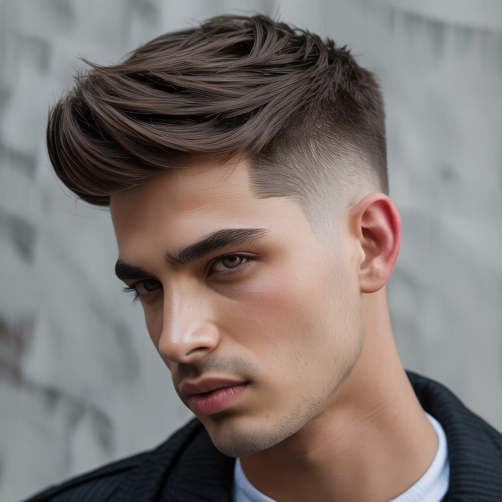 round face mens hair