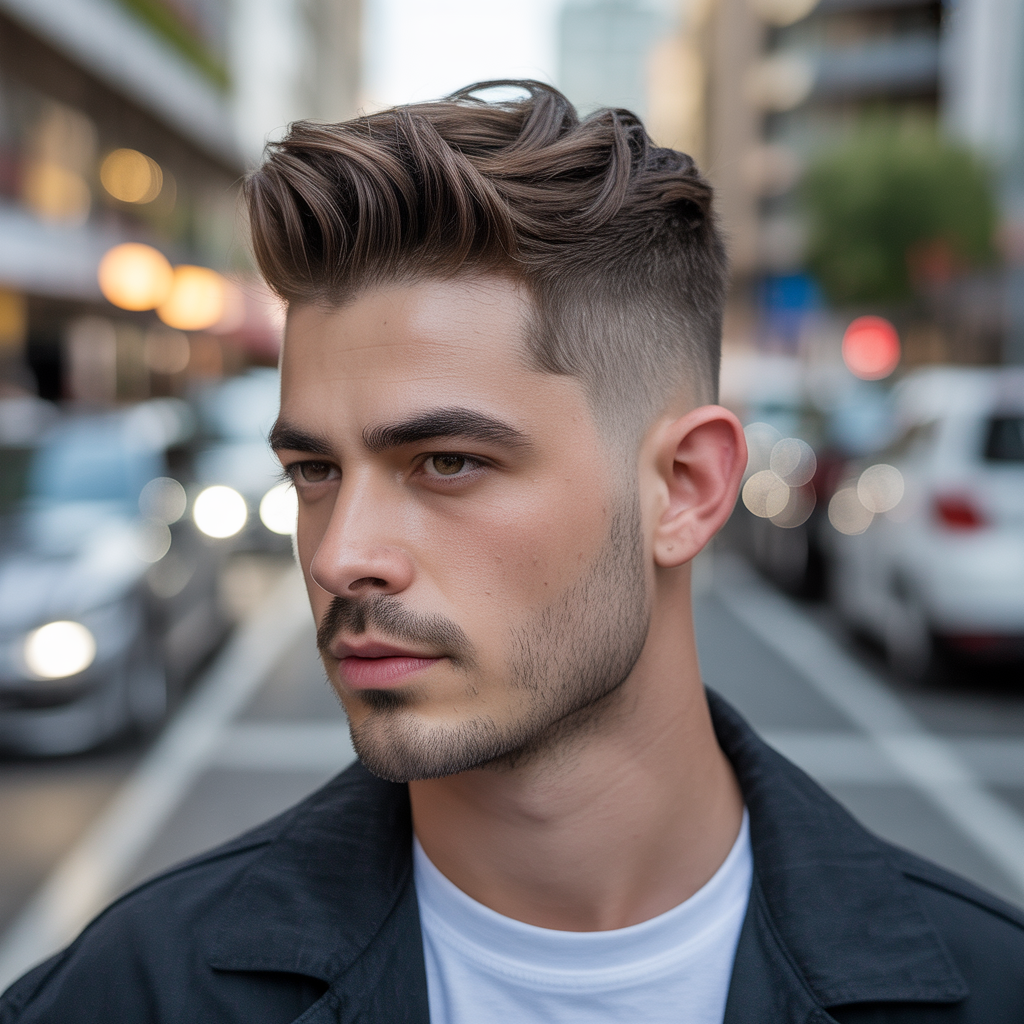 round face mens hair