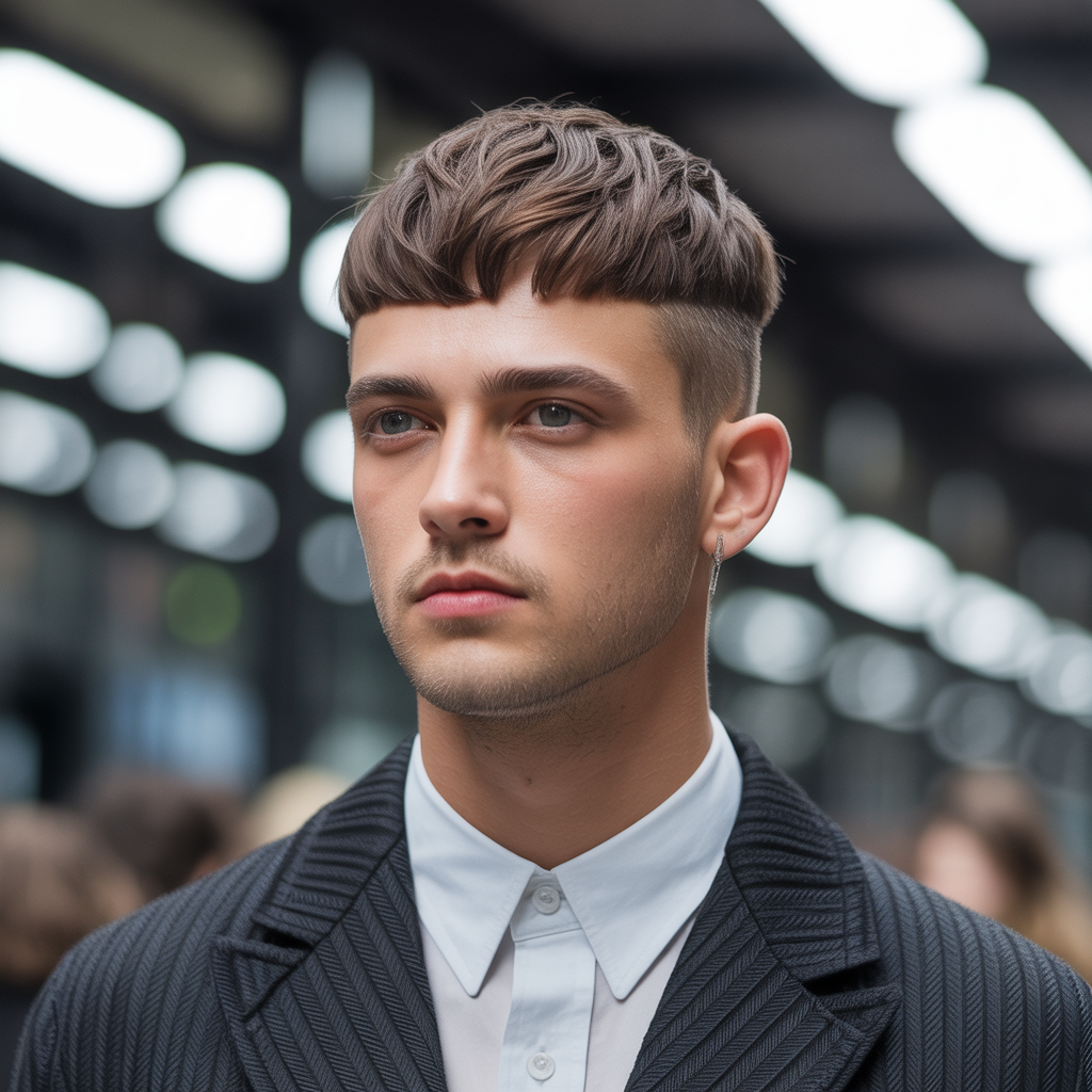 round face mens hair