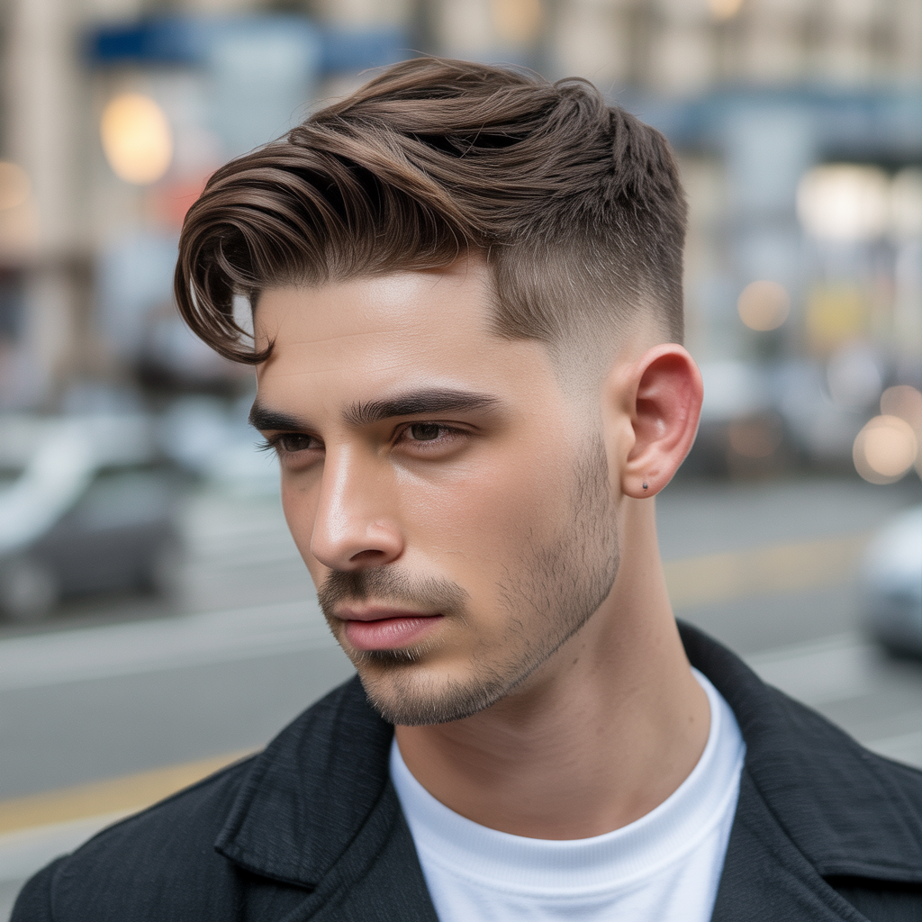 round face mens hair