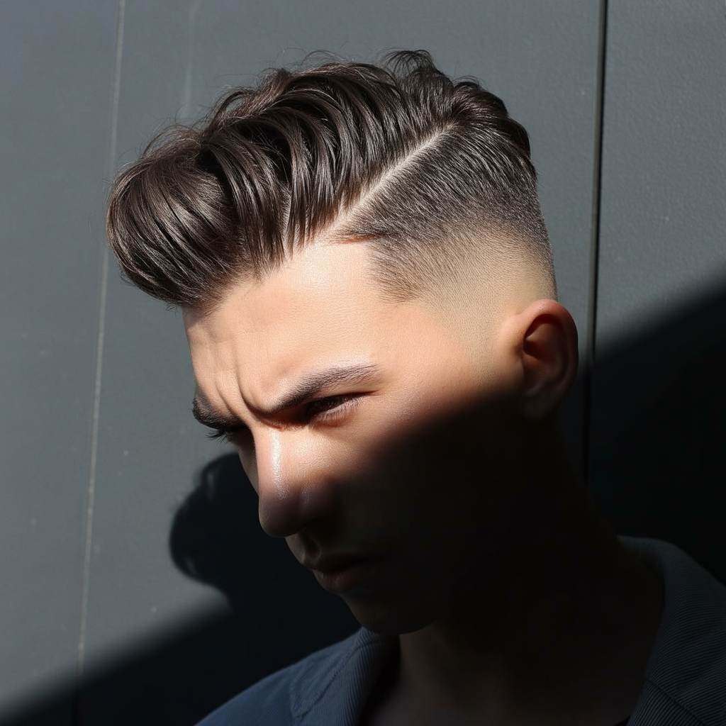 round face mens hair