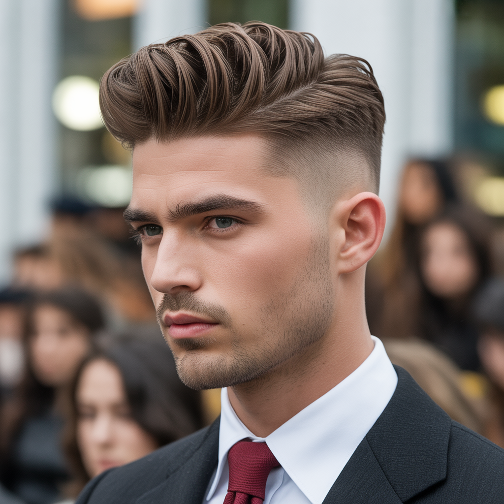 round face mens hair