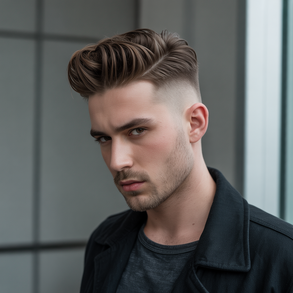 round face mens hair