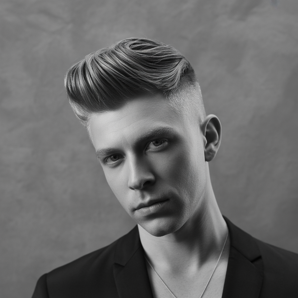 round face mens hair