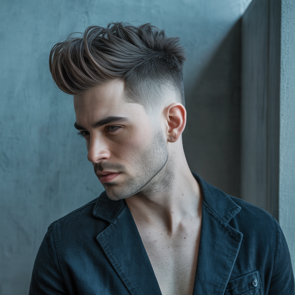 round face mens hair