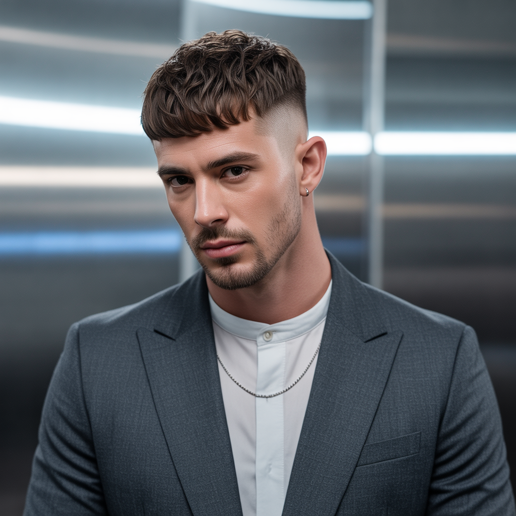 round face mens hair