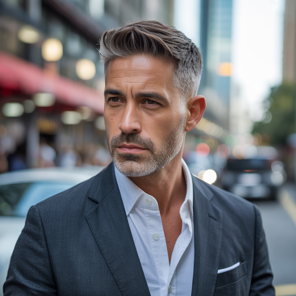 salt and pepper hairstyles for men