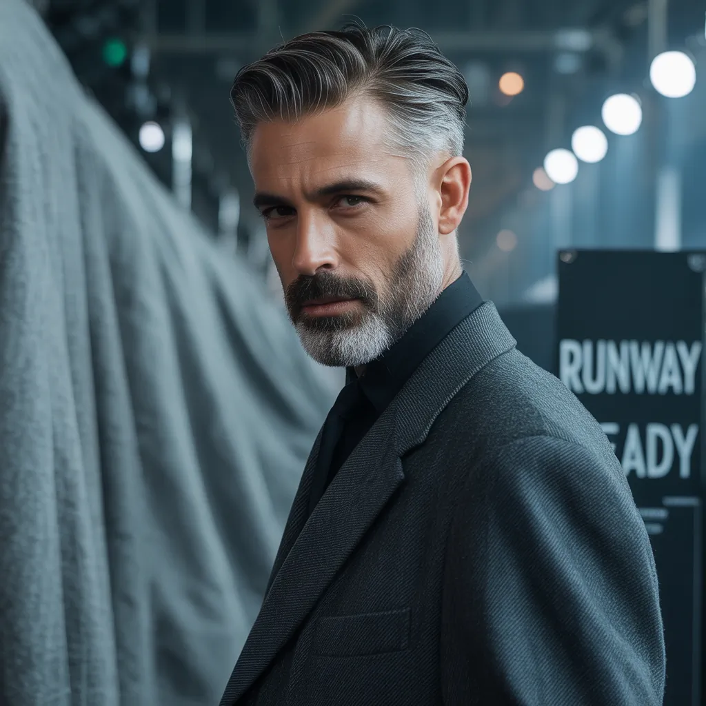 salt pepper mens beard