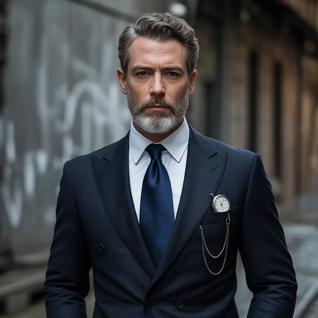 salt pepper mens beard