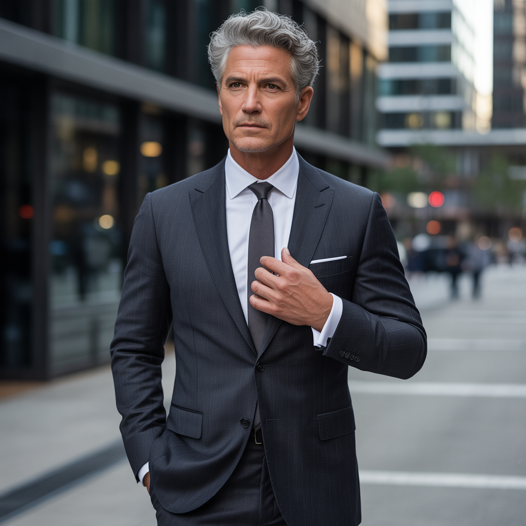 salt pepper mens look