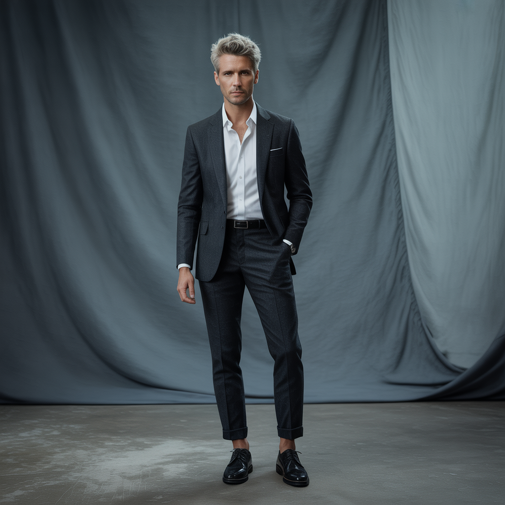 salt pepper mens look