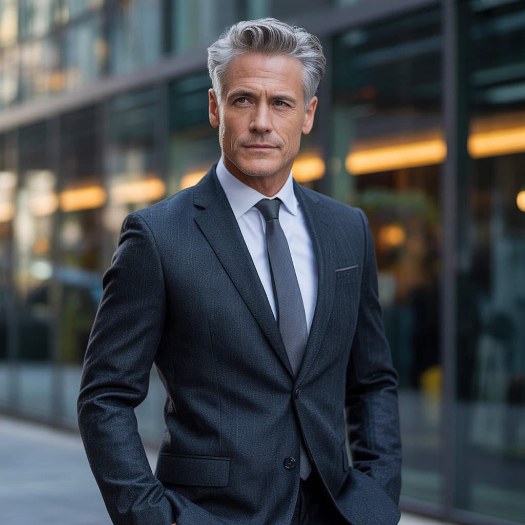 salt pepper mens look