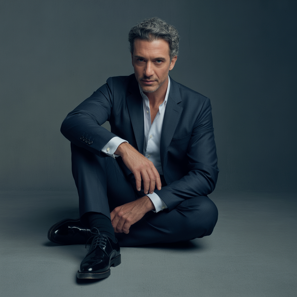 salt pepper mens look