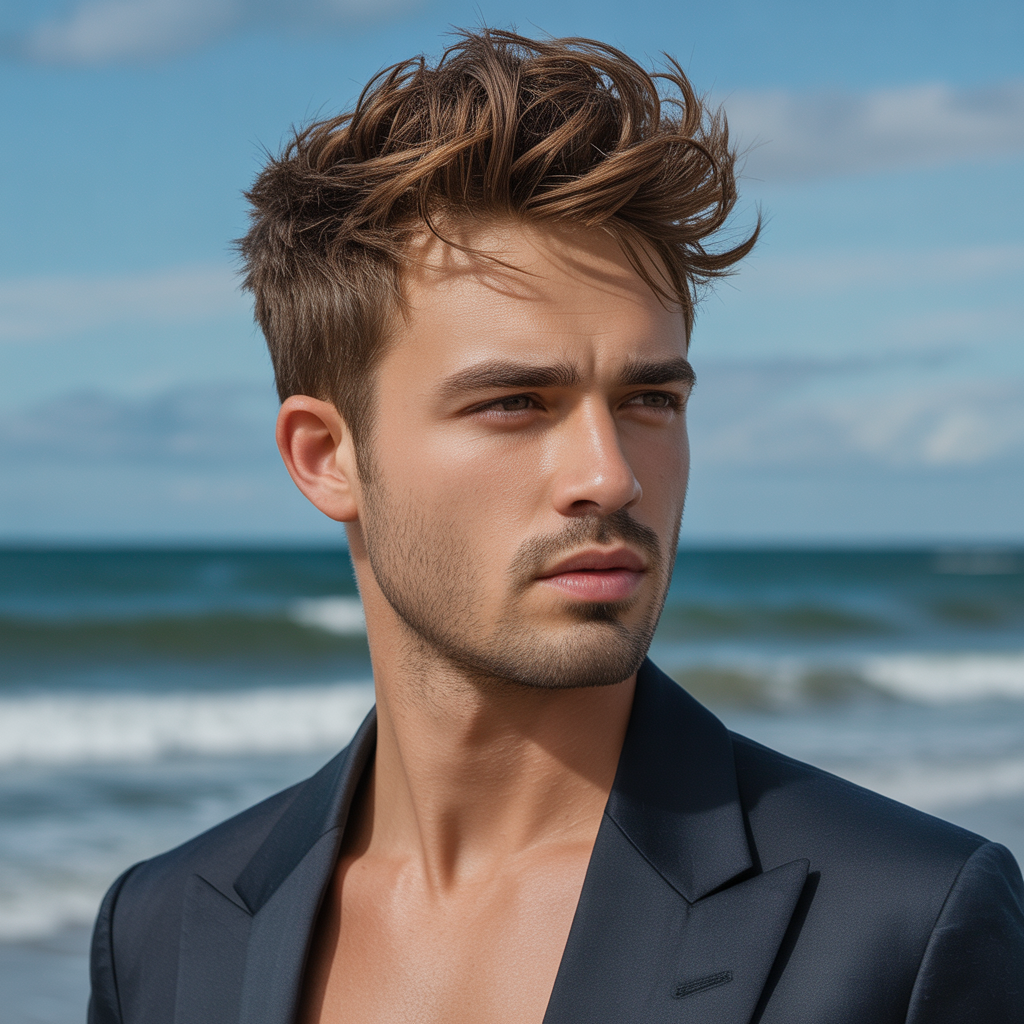 sea salt mens hair