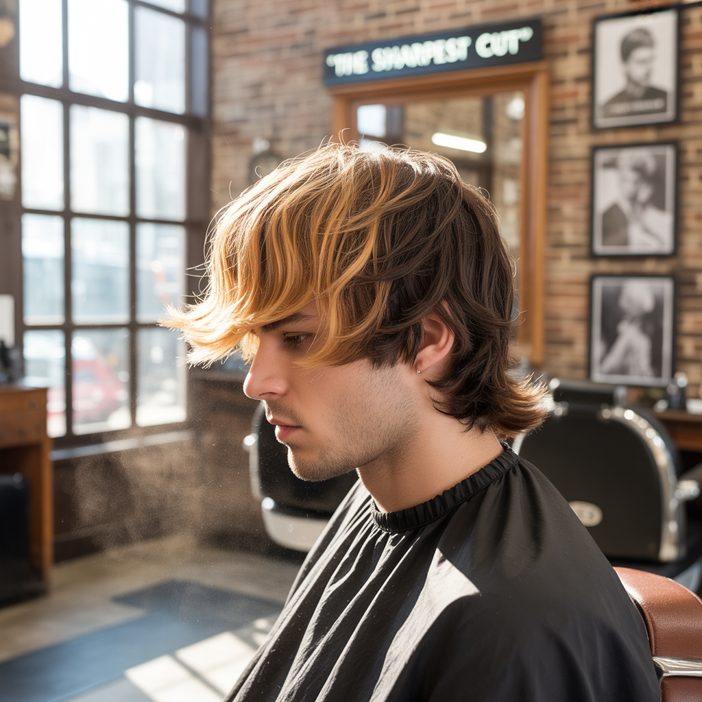 shag haircut men