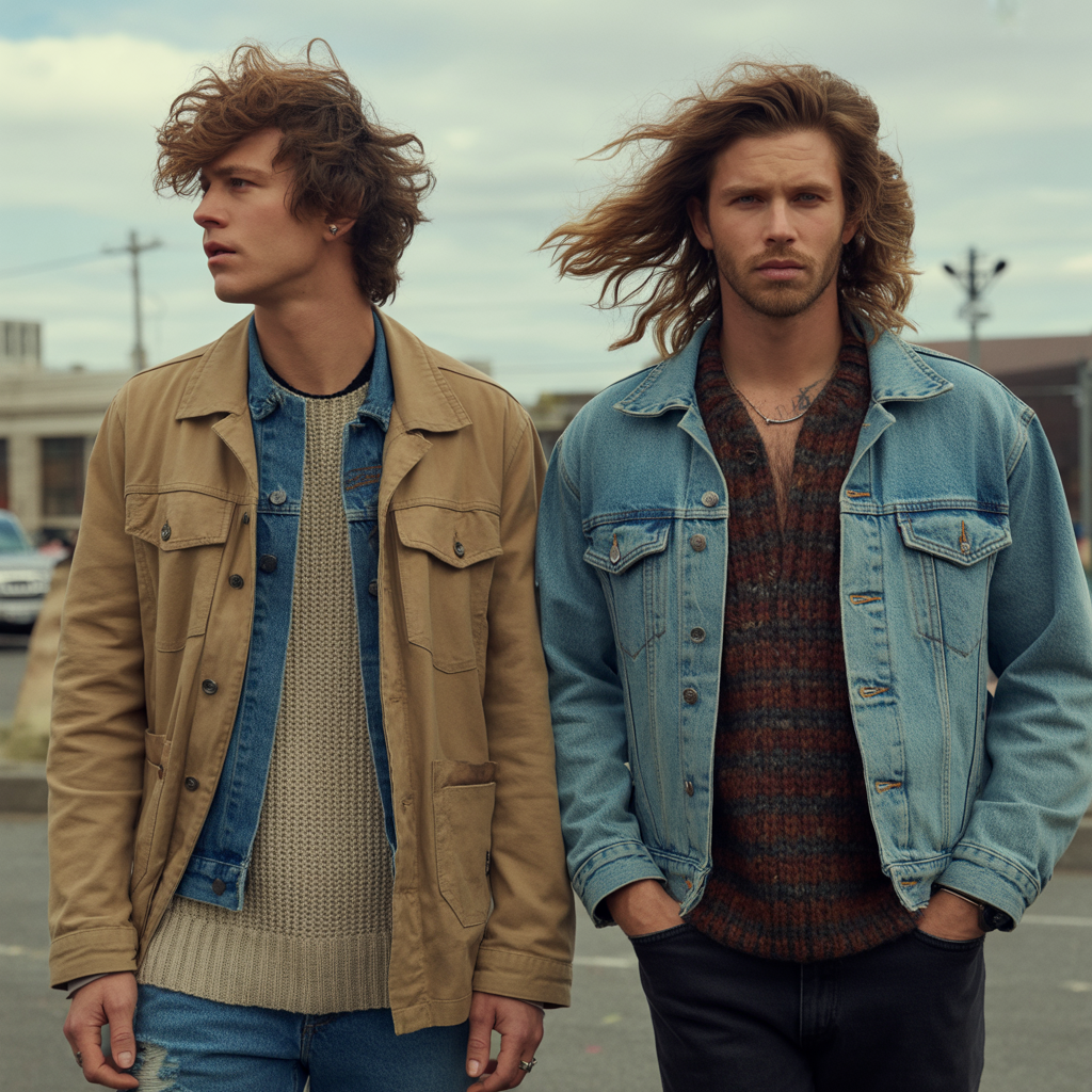 shaggy hair men