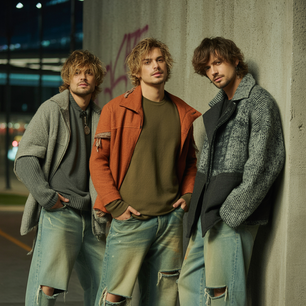 shaggy hair men