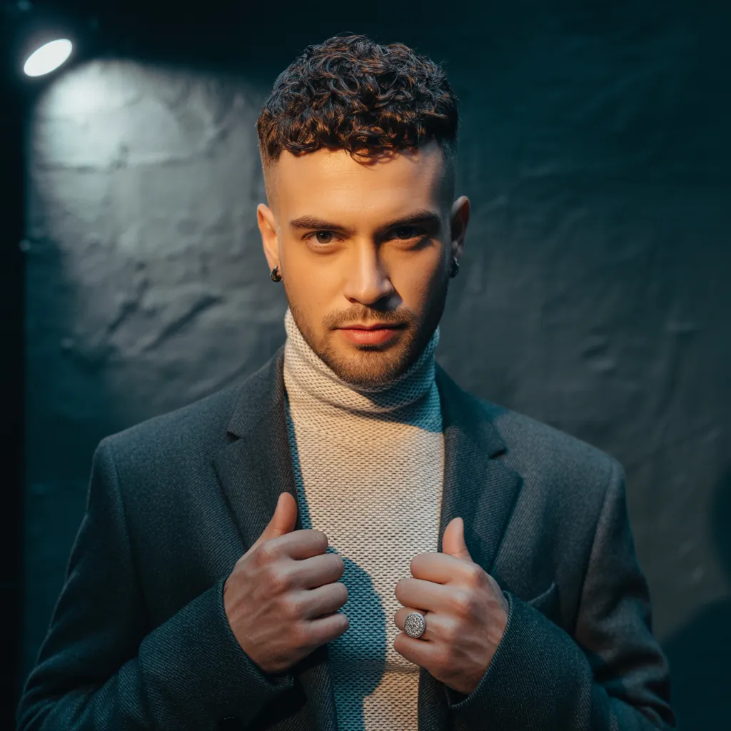 short curly hair men