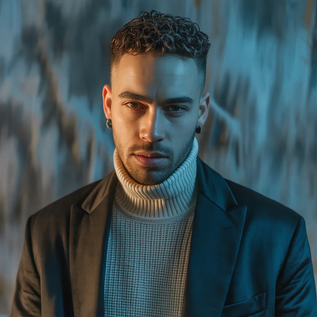 short curly hair men