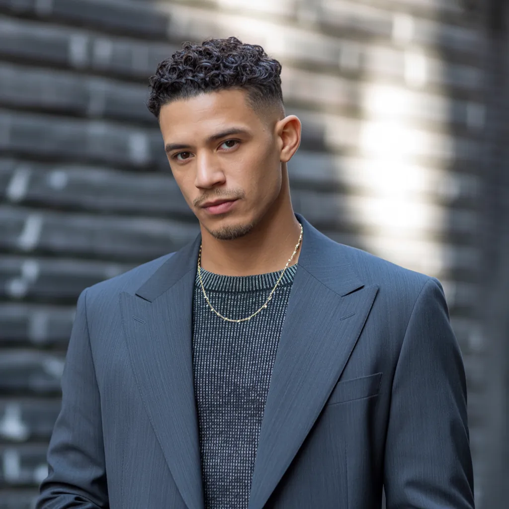 short curly hair men