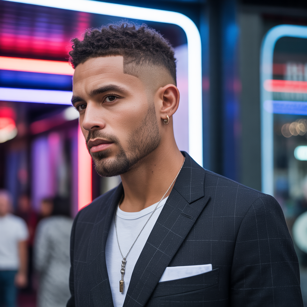 short curly hair men