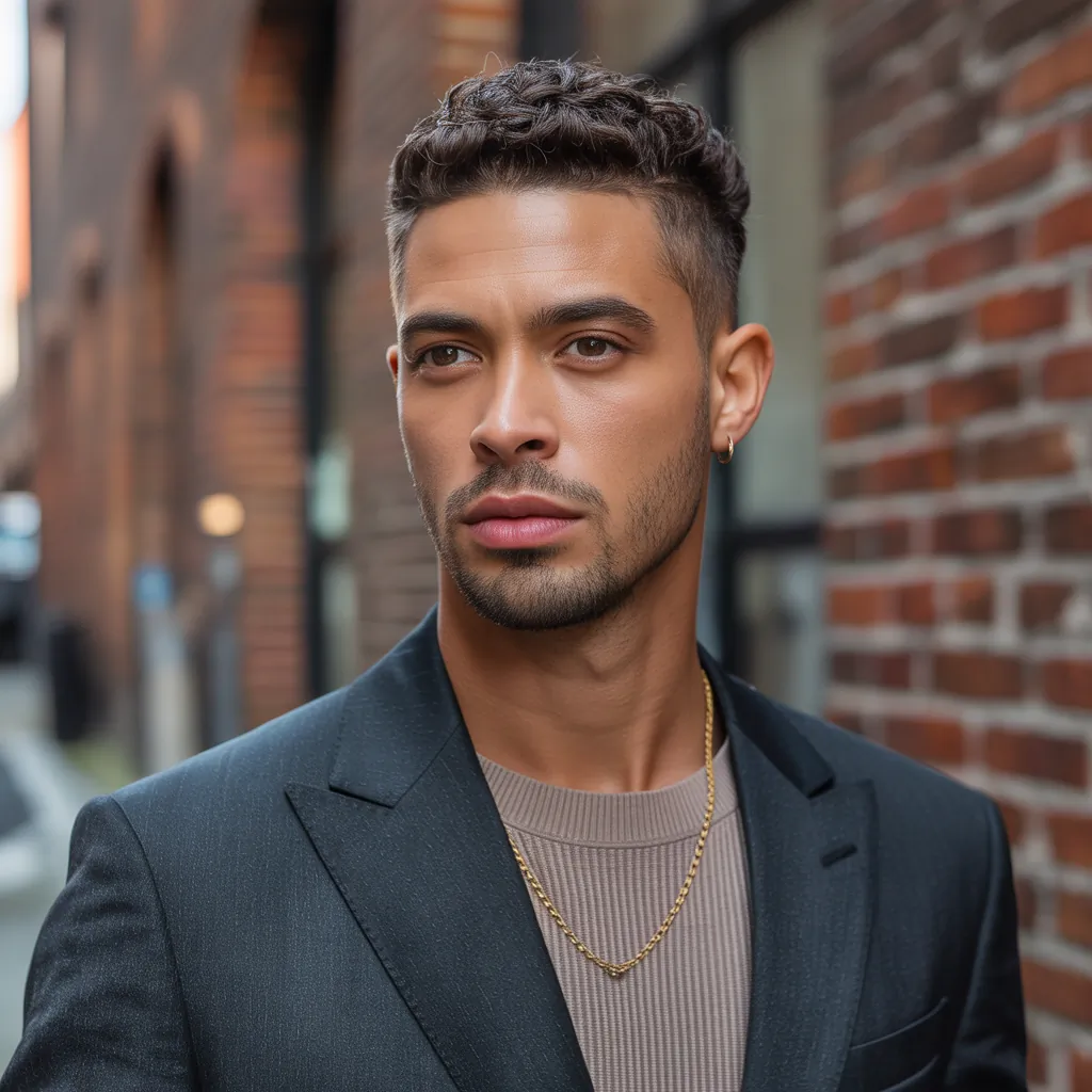 short curly hair men