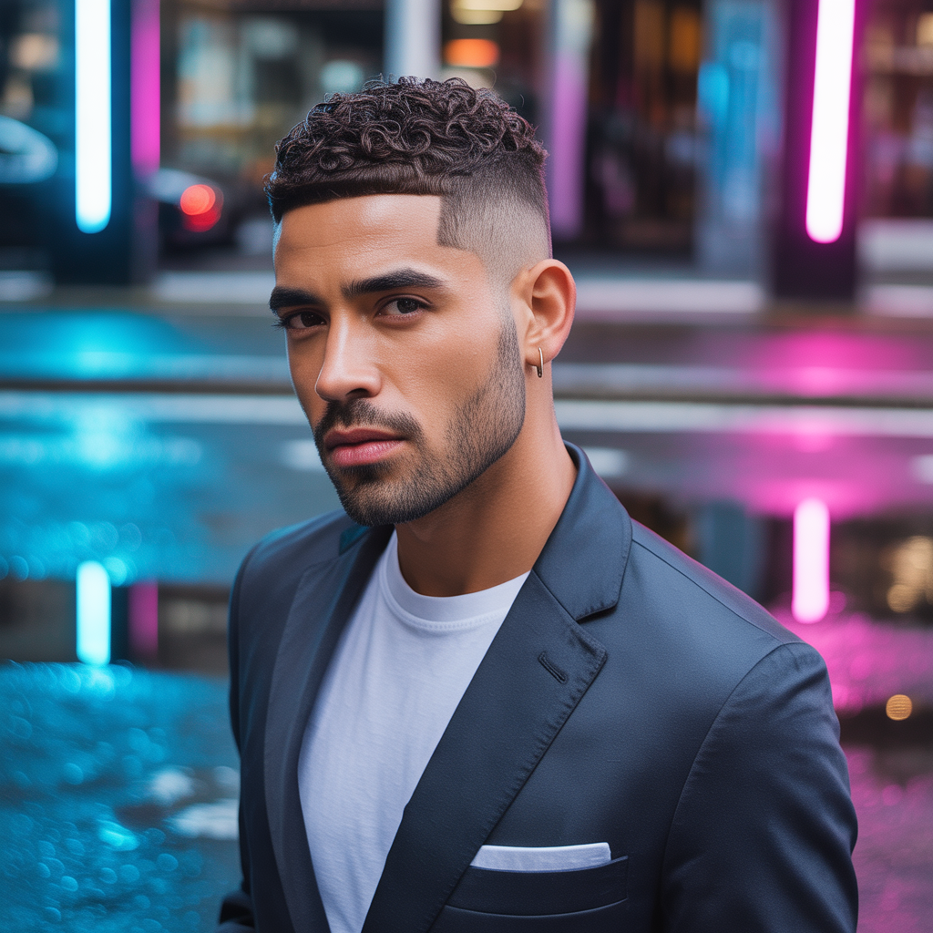 short curly hair men